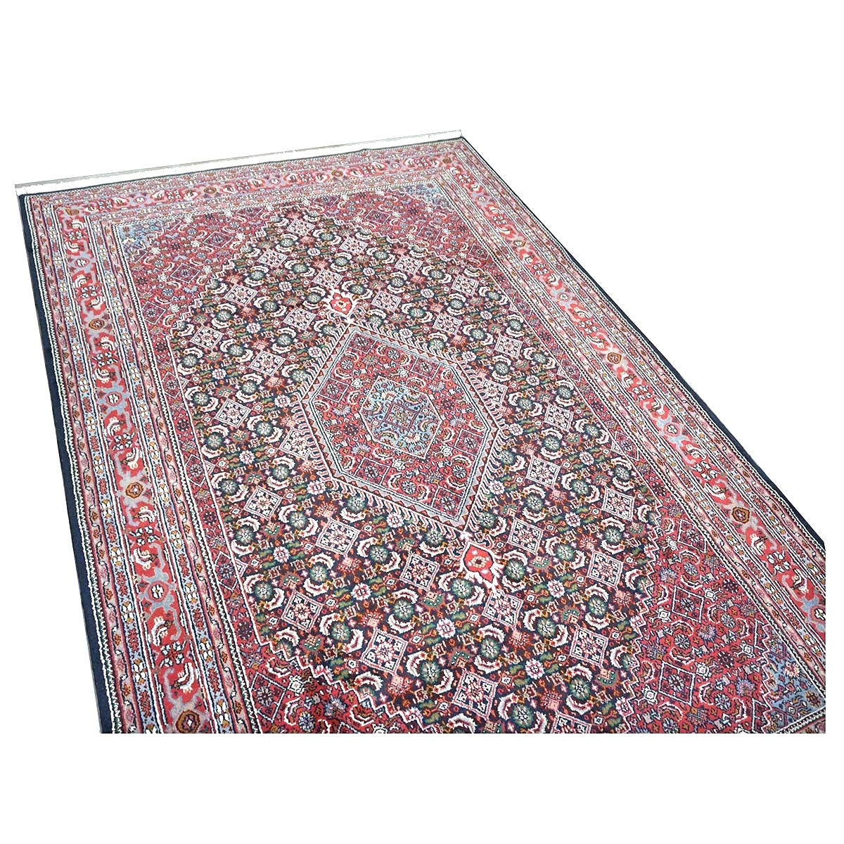 Persian Bijar Wool 6x9 Red, Black & Ivory Handmade Area Rug # 9901098