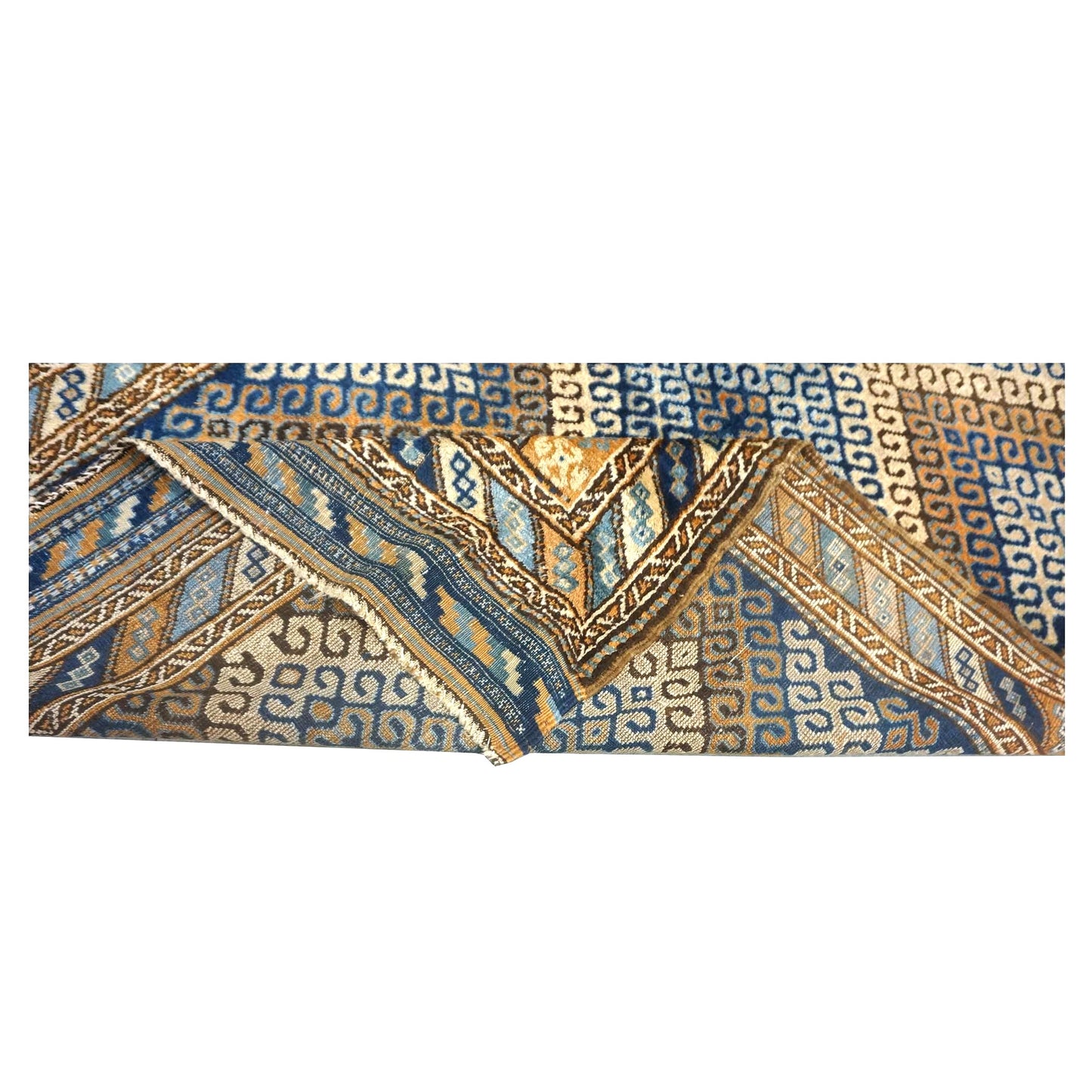 Antique Persian Baluch Wool 3x5 Blue & Brown Handmade Area Rug #9901407