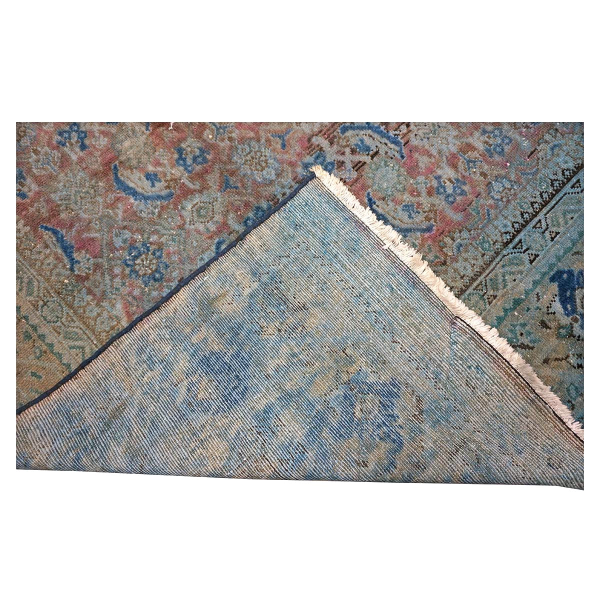 Persian Overdye Wool 10x13 Green & Blue Handmade Area Rug #9902263
