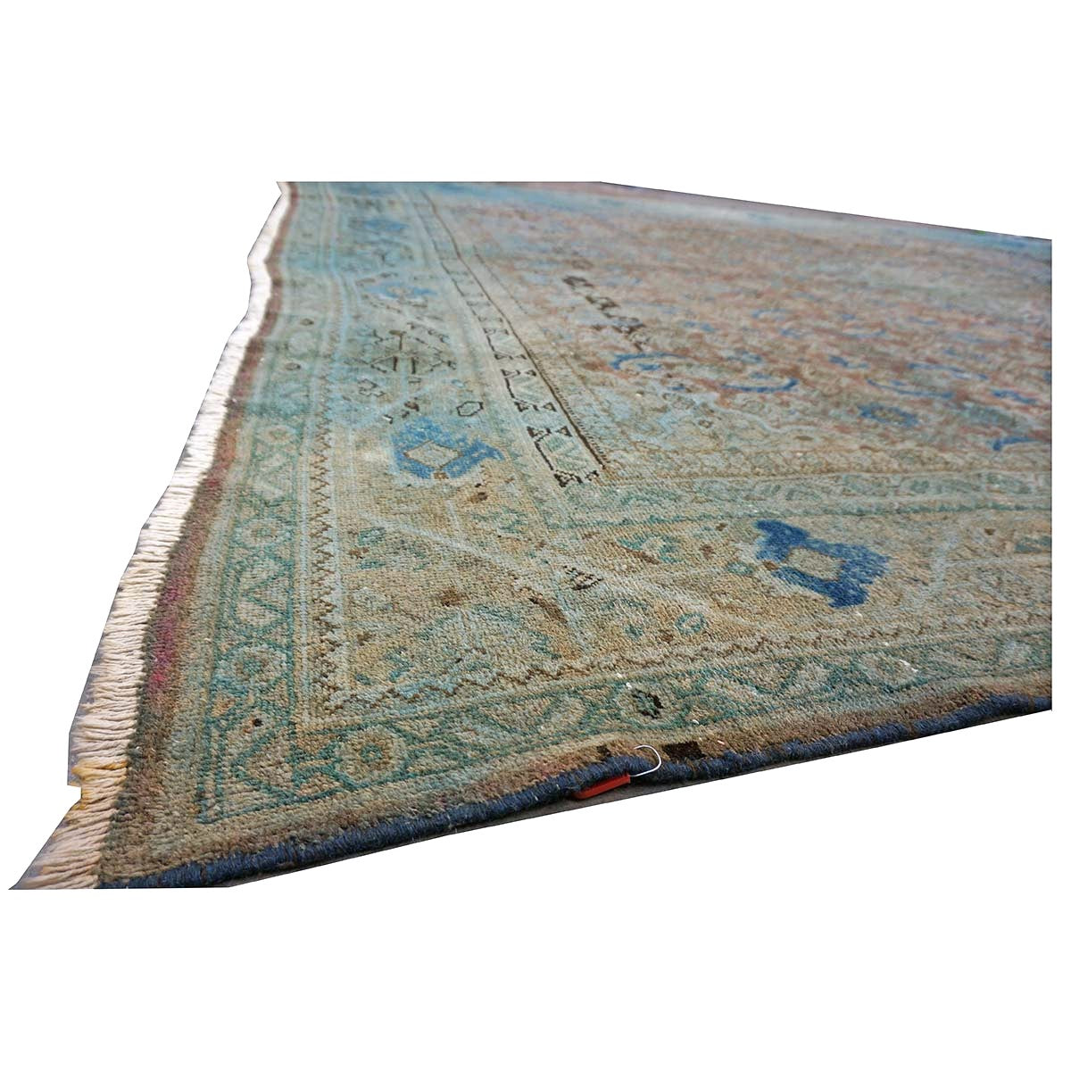 Persian Overdye Wool 10x13 Green & Blue Handmade Area Rug #9902263