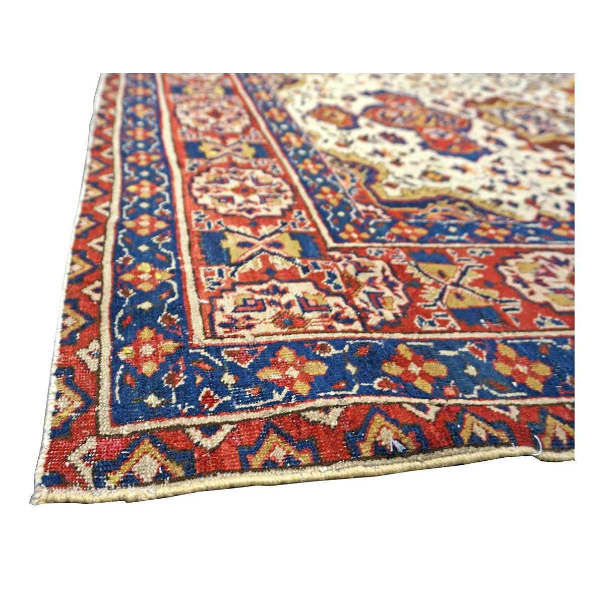 Antique Persian Baktiari Wool 5x9 Ivory & Red Handmade Area Rug #9902616