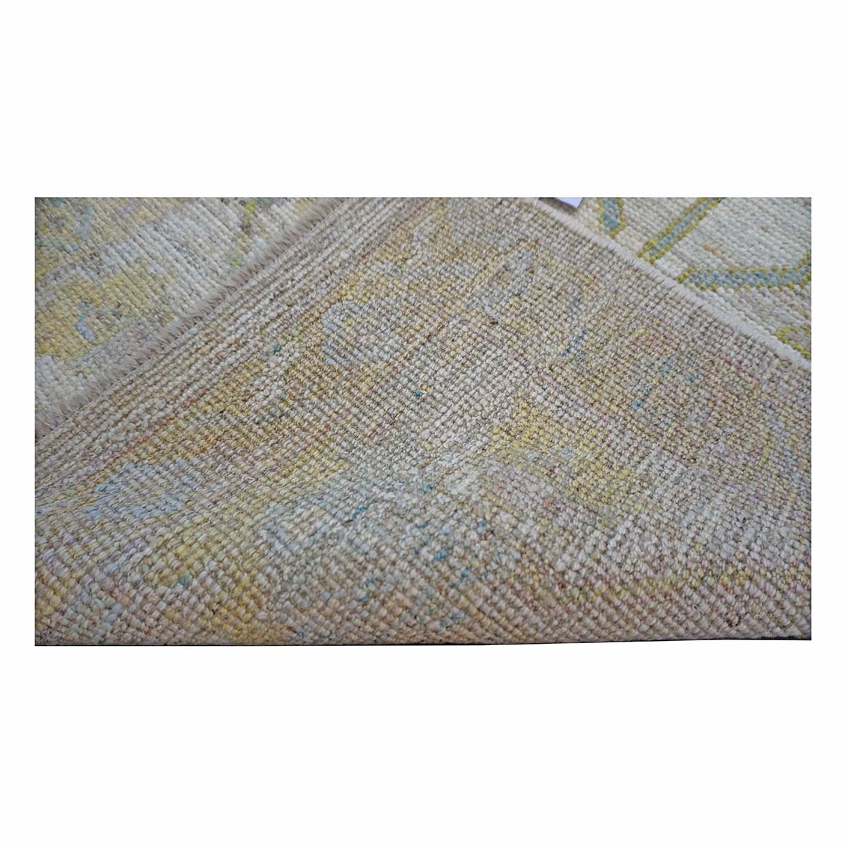 21st Century Turkish Oushak 3X18 Gold, Ivory & Charcoal Handmade Runner Rug #1144143 image 10
