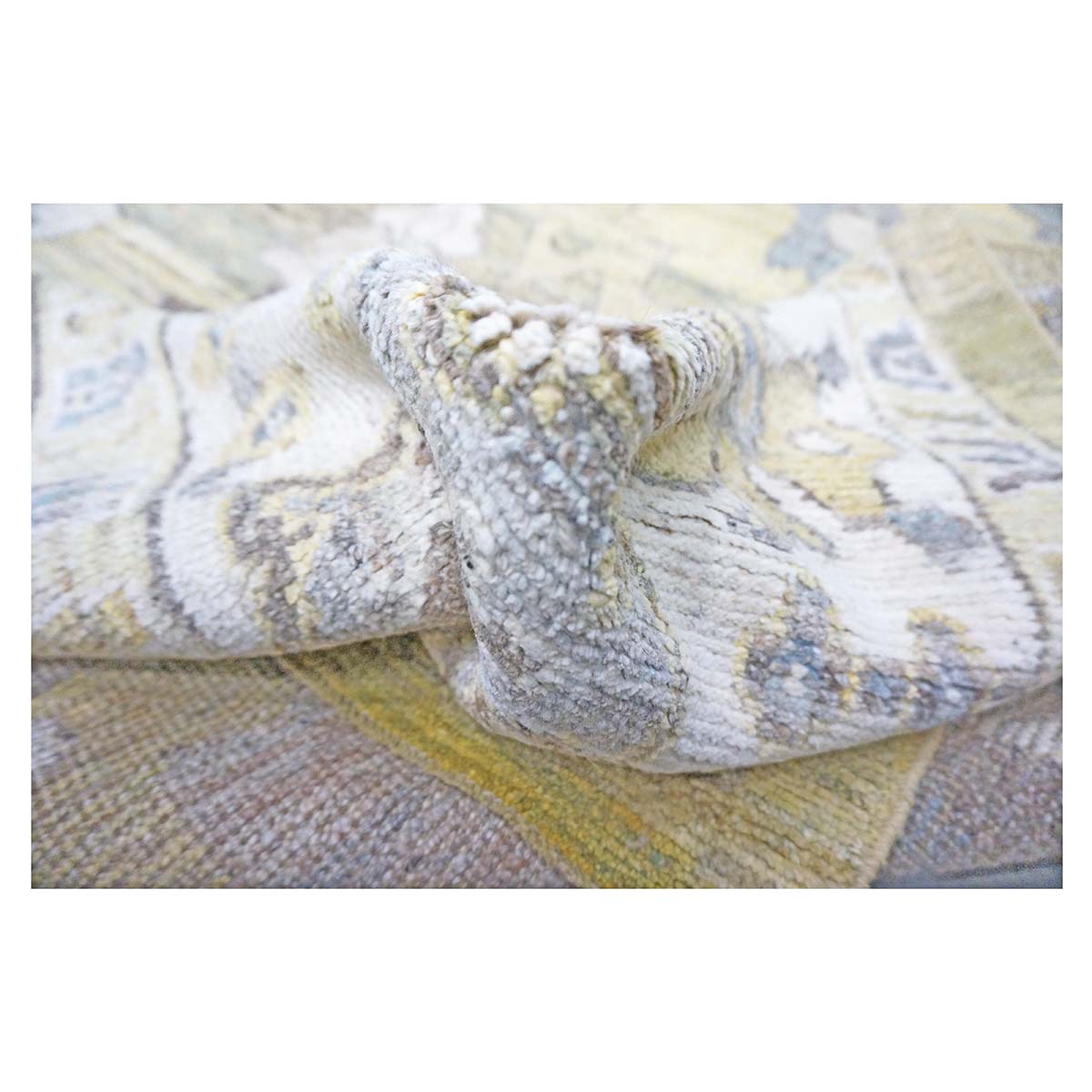 21st Century Turkish Oushak 9X13 Gold, Ivory & Gray Handmade Area Rug #1144134 image 9