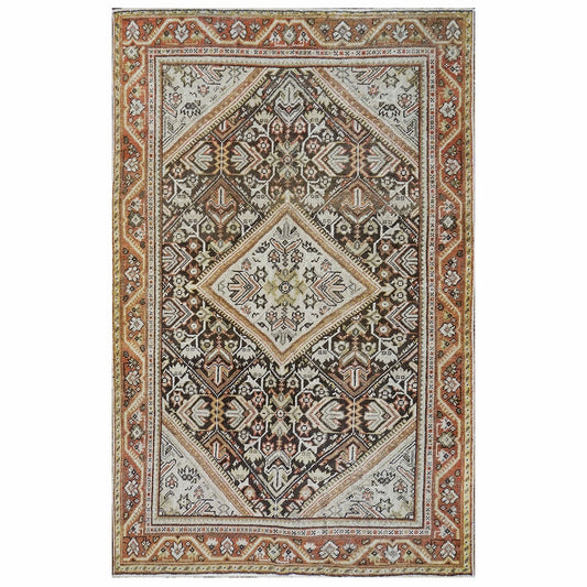 Brown & Rust Antique Persian Mahal 4 x 6 Area Rug #1142800 image 0