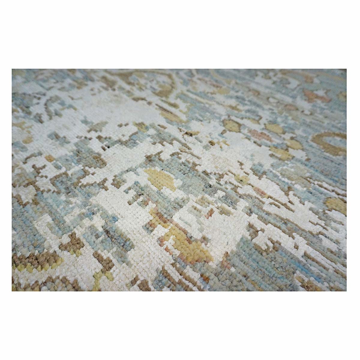 21st Century Turkish Oushak 4X6 Gray, Khaki, Ivory & Gold Handmade Area Rug #1144146 image 6
