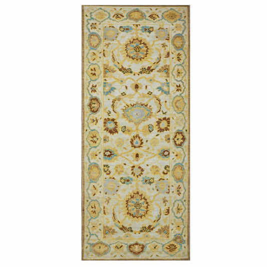 21st Century Sultanabad Ivory & Gold 2'8" x 6'2" Wool Hall Runner #1143914 image 0