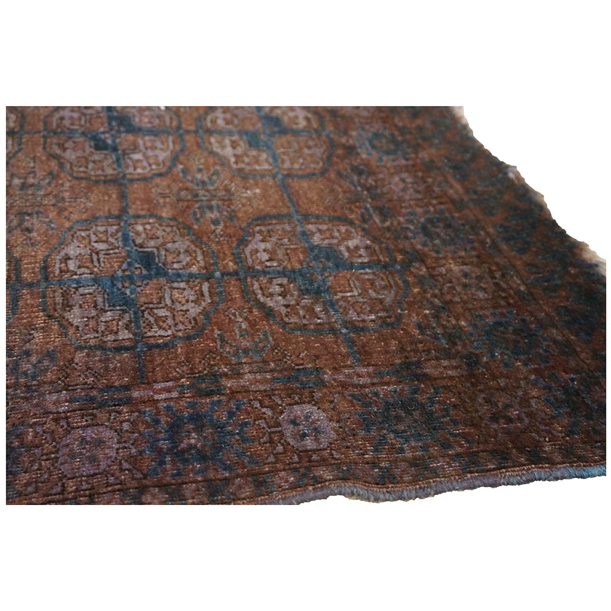 Antique Turkmen Overdye 2x3 Purple Handmade Area Rug #9901796 image 4