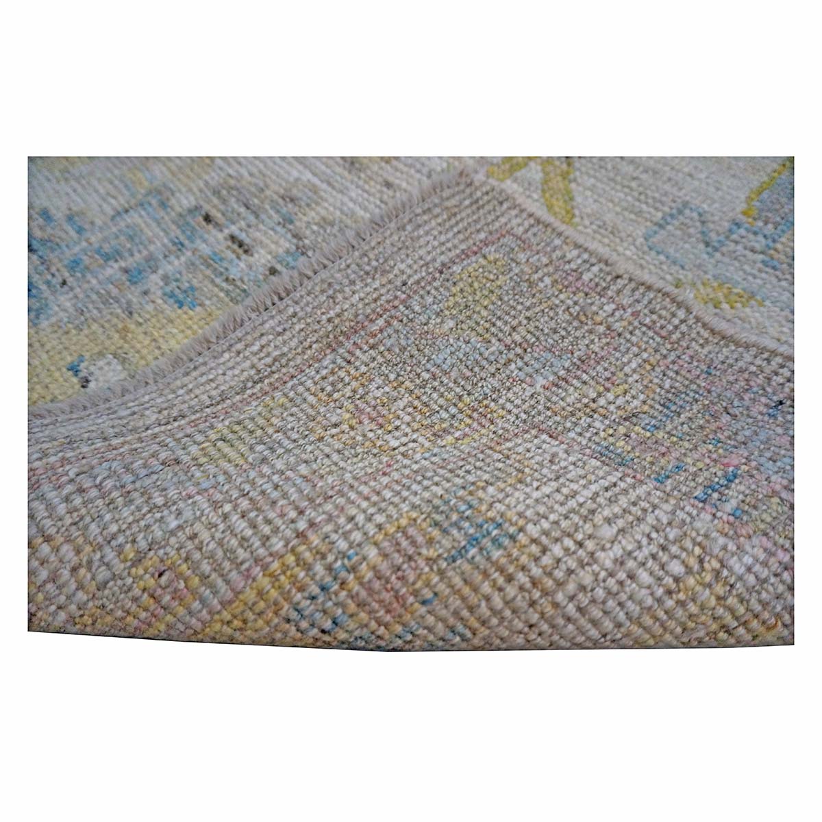 21st Century Turkish Oushak 3X18 Gold, Ivory & Charcoal Handmade Area Rug #1144136 image 9