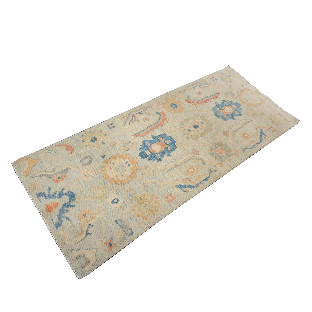 21st Century Sultanabad Master 3x6 Light Blue & Multi Color Handmade Runner Rug #1144162 image 2