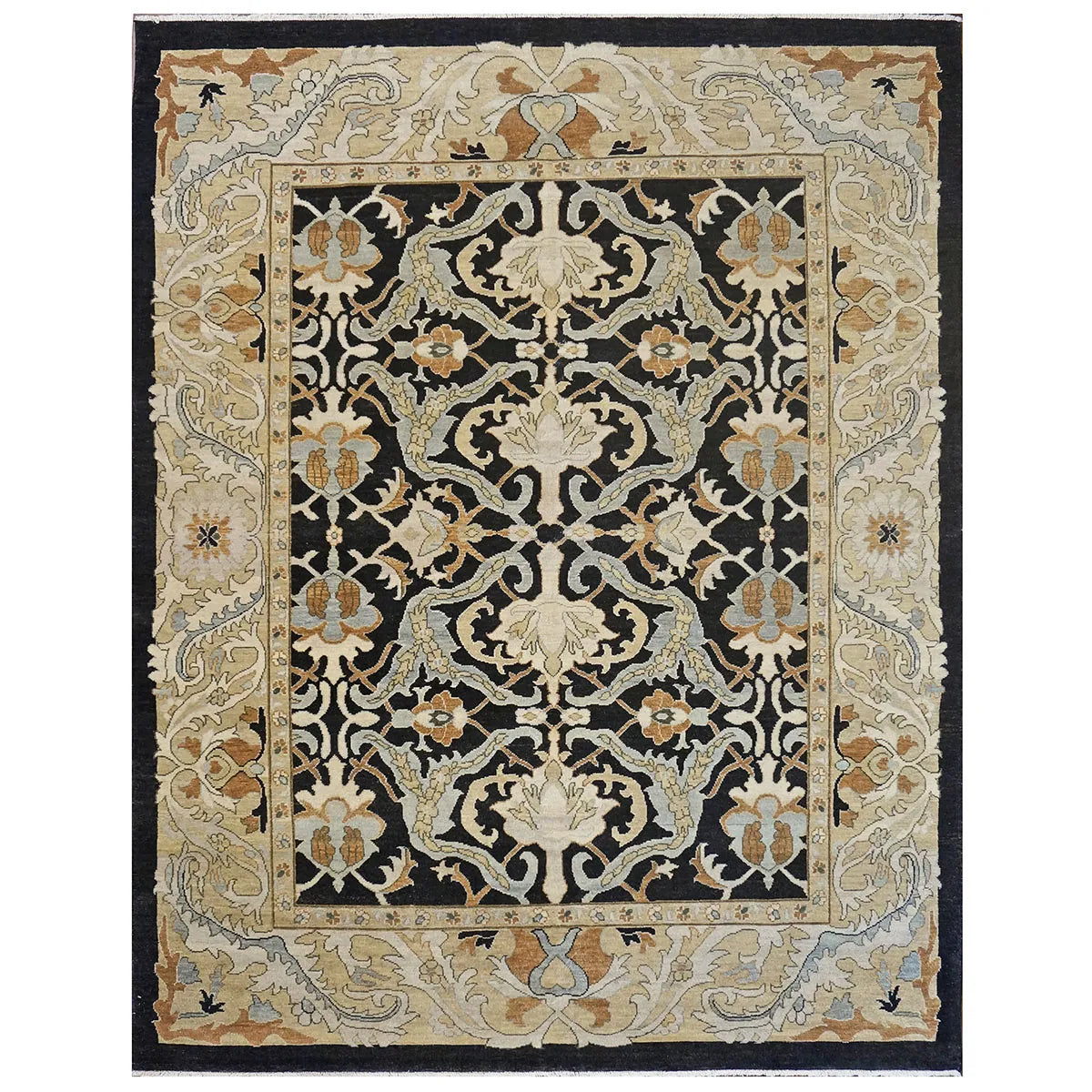Sultanabad Masters 8x10 Tan & Black Handmade Area Rug #9902743 image 0