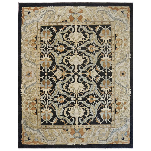 Sultanabad Masters 8x10 Tan & Black Handmade Area Rug #9902743 image 0
