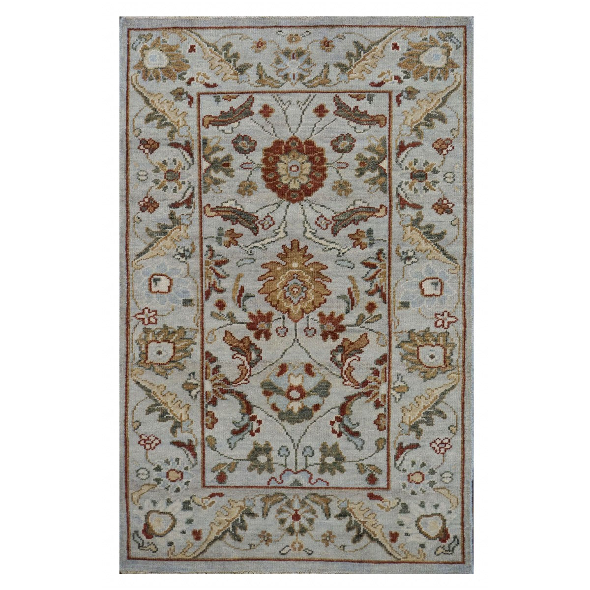 Sultanabad Master 3x5 Slate, Red, & Green Area Rug #1143658 image 0