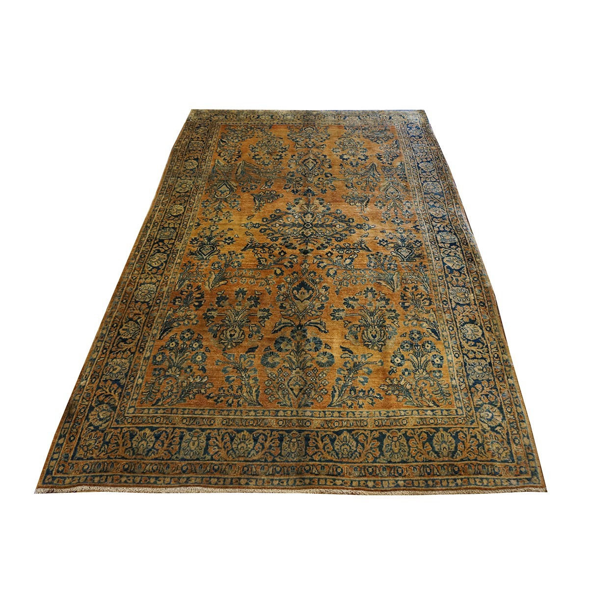 Antique Persian Sarouk 4X7 Gold Area Rug #9901175 image 2