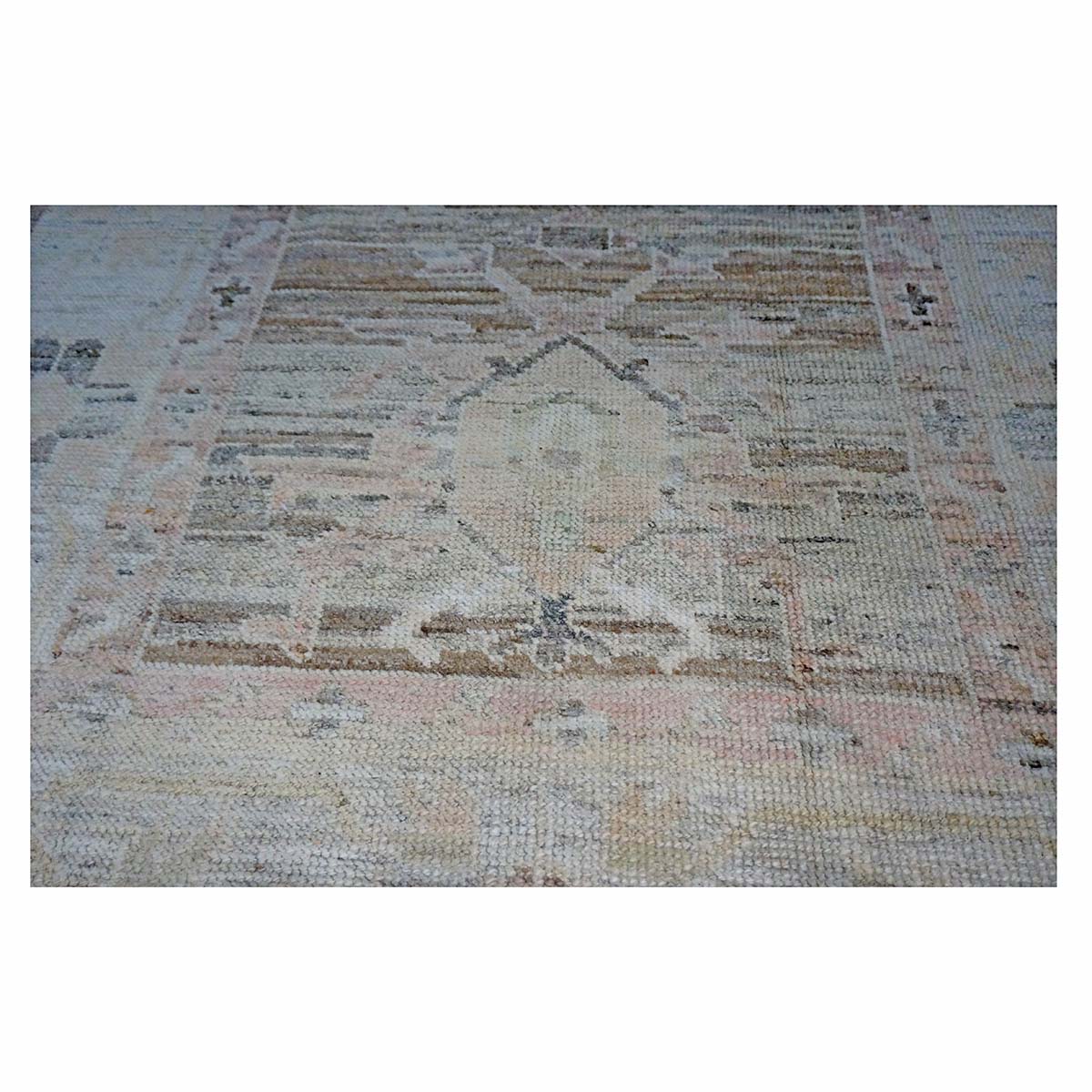 21st Century Turkish Oushak 4X6 Gold, Charcoal & Ivory Handmade Area Rug #1144107 image 6