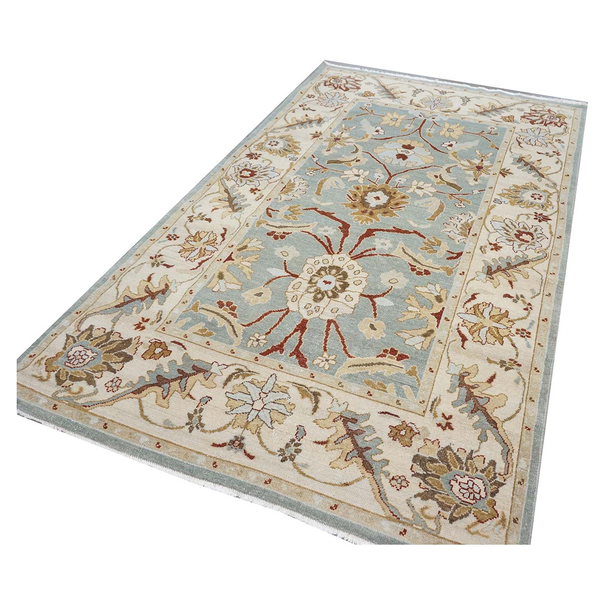 Sultanabad Masters 5x8 Slate & Ivory Handmade Area Rug #9902711 image 3