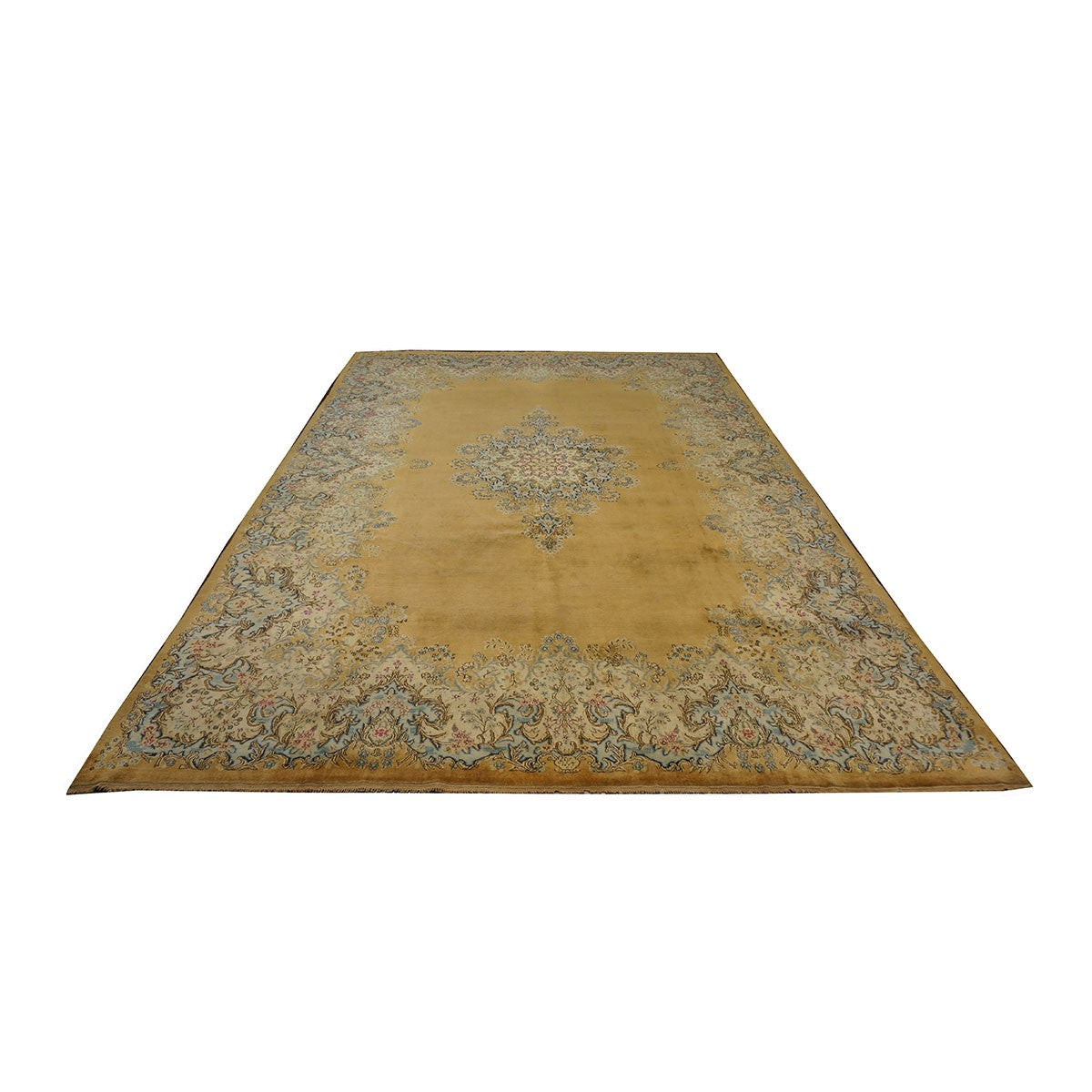 Antique Persian Kerman 10X14 Gold Area Rug #9901155 image 4