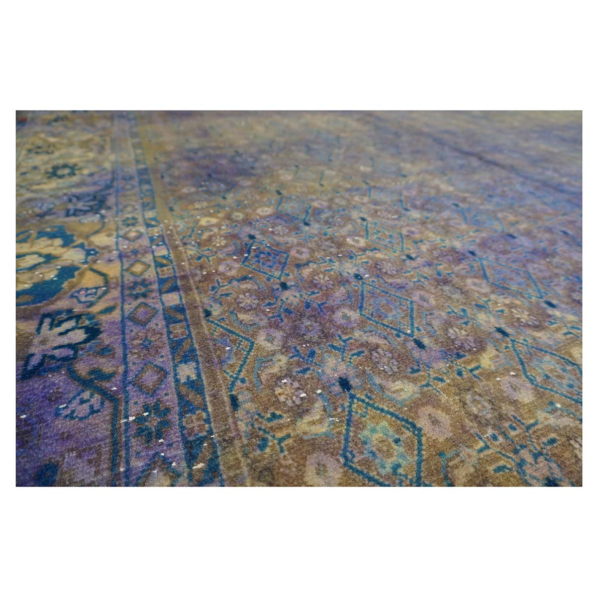 Vintage Persian Mahal Modern Overdye 7x10 Purple Handmade Area Rug #9902744 image 11
