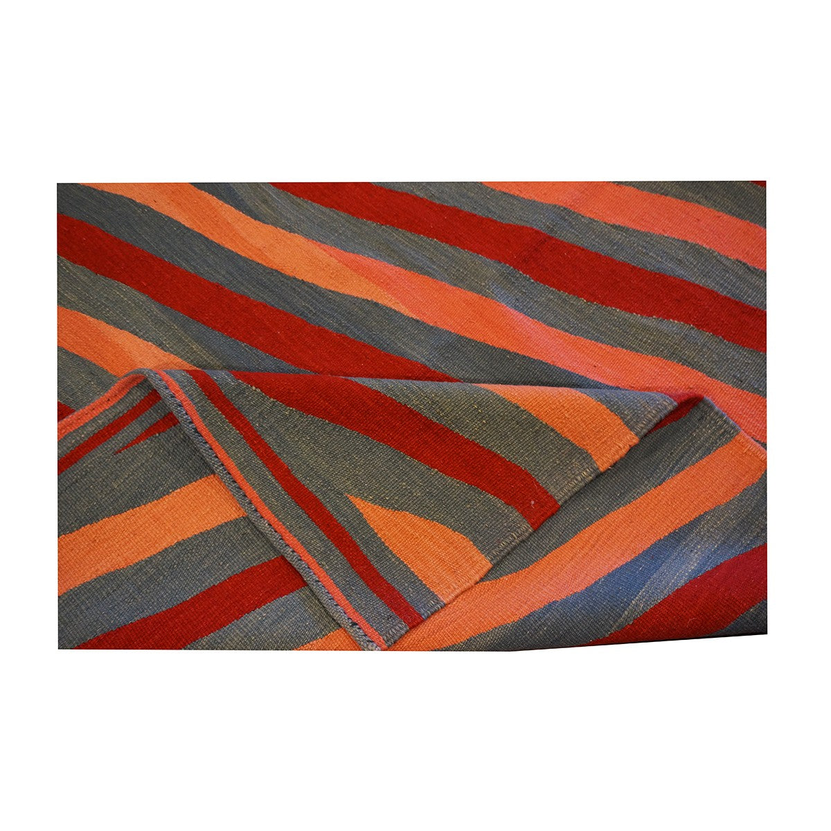 Turkish Safari Kilim 5X6 Red & Orange Area Rug #1142567 image 3
