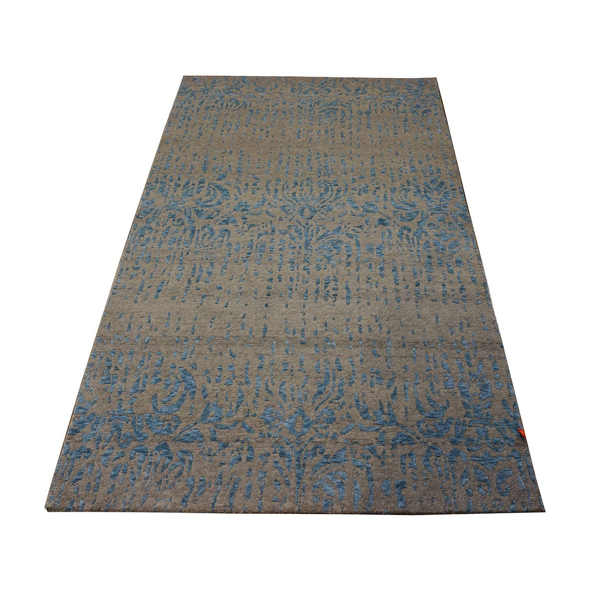 Nepalese Modern Wool & Silk 4X6 Grey Area Rug #9902672 image 1