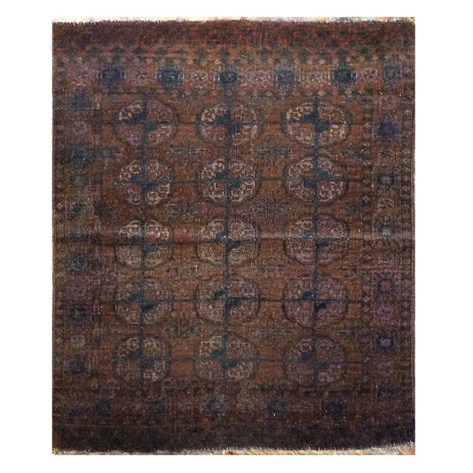 Antique Turkmen Overdye 2x3 Purple Handmade Area Rug #9901796 image 0