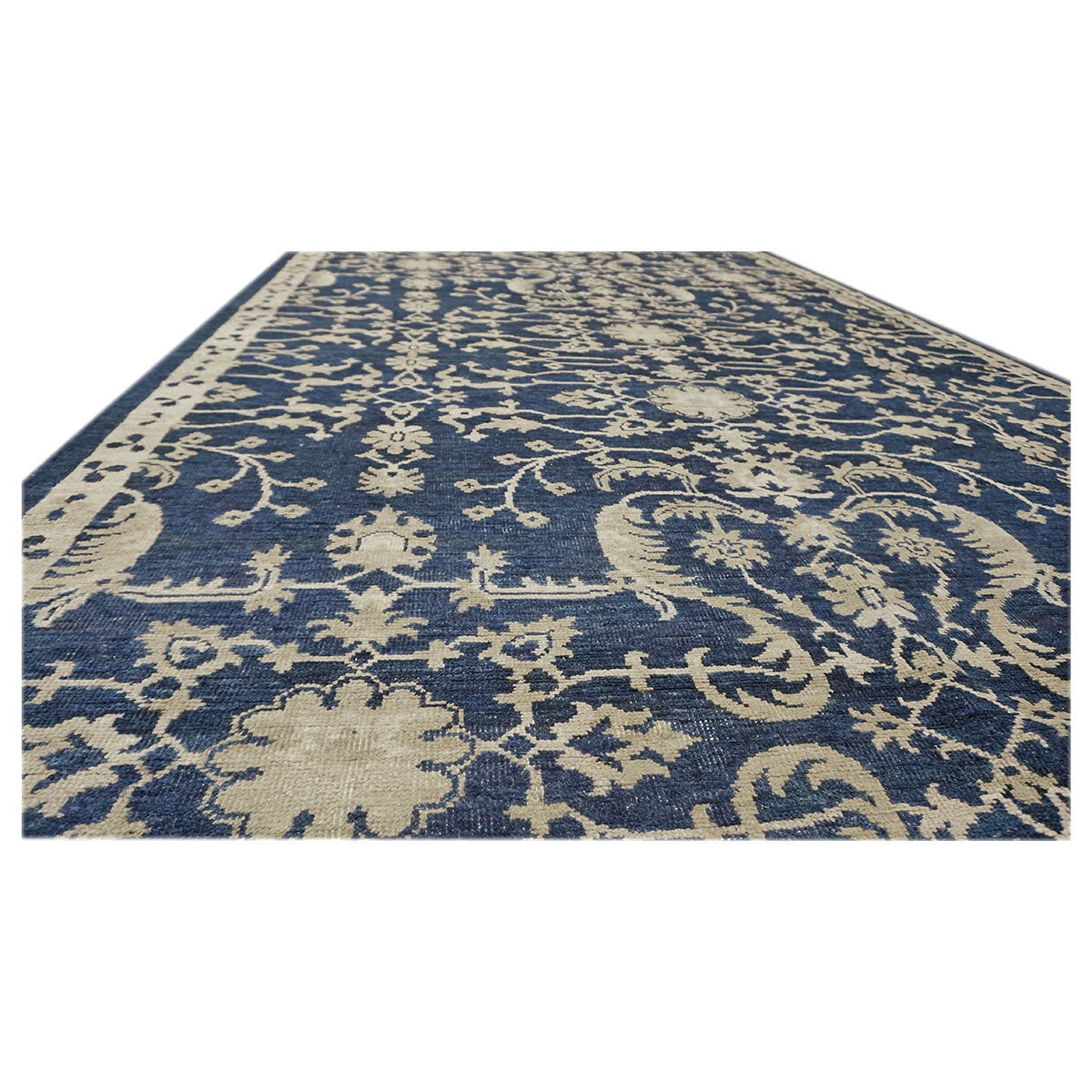 Persian Sultanabad 6x10 Navy Blue & Ivory Handmade Area Rug #1144038 image 3