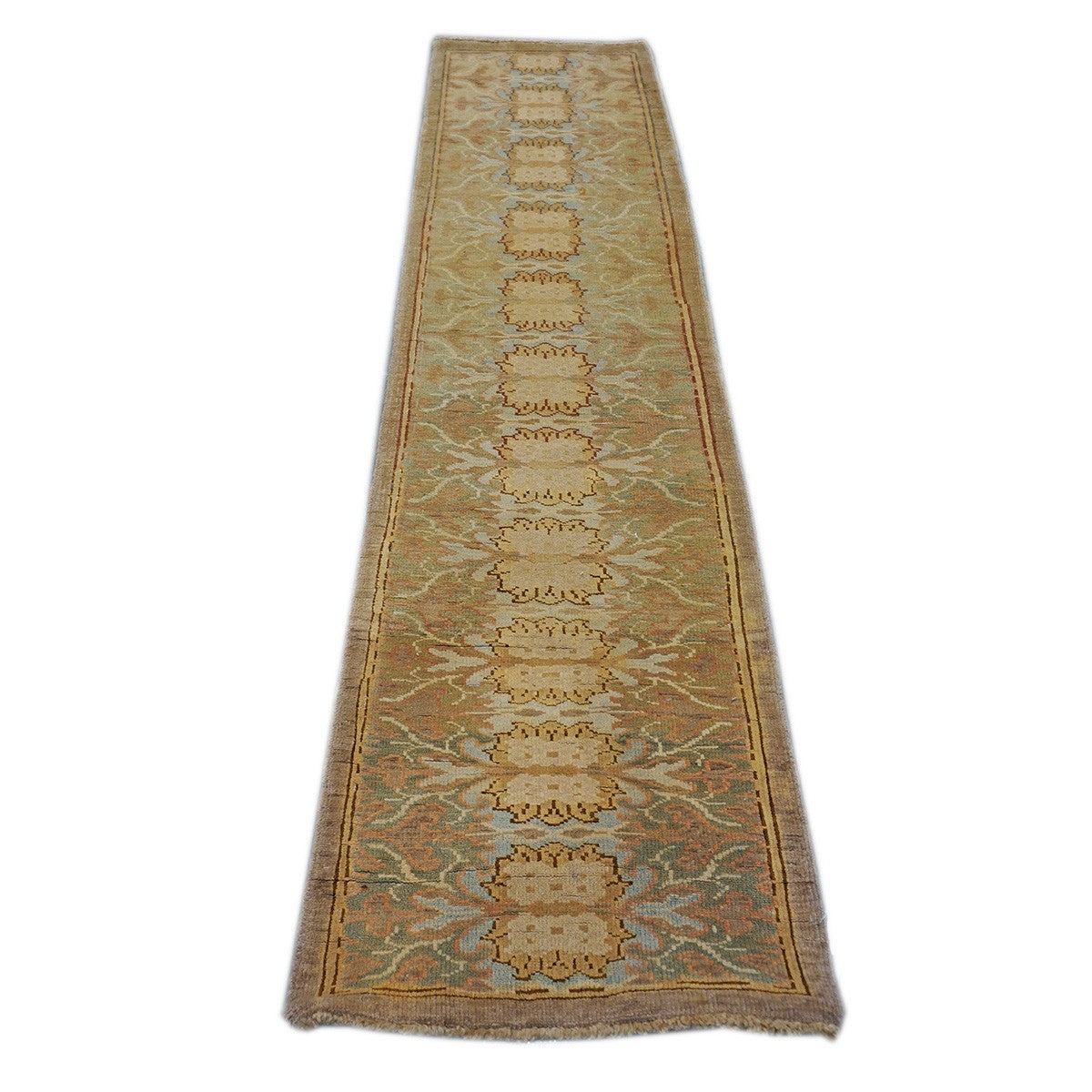 21st Century William Morris Donegal Carpet Tan , Blue & Ivory Hall Runner #1140528 image 1
