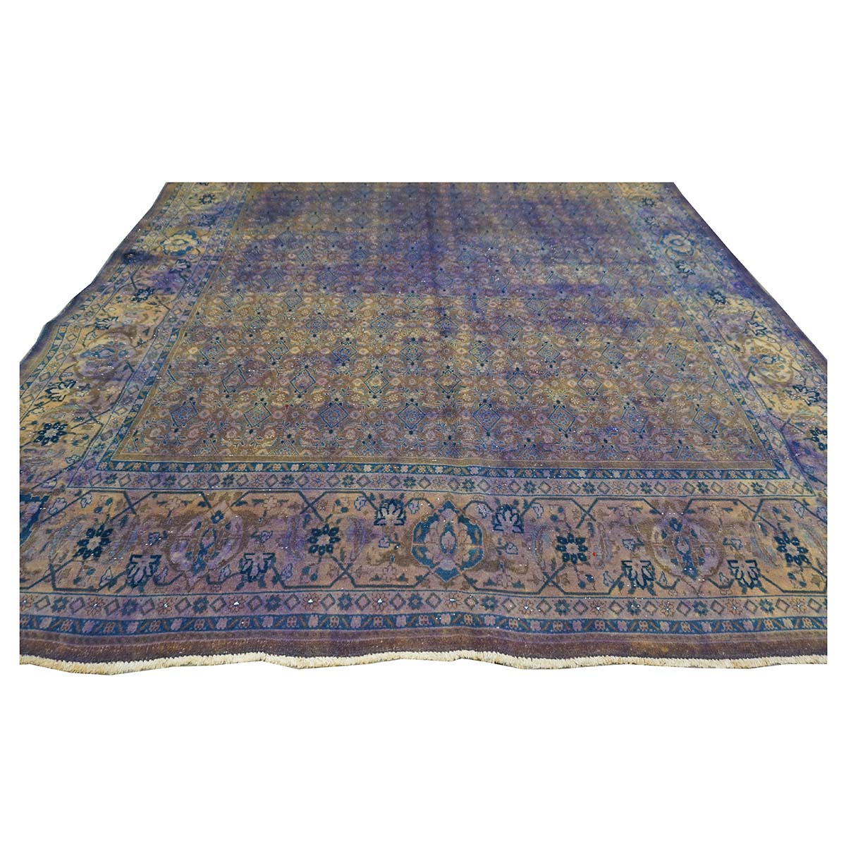 Vintage Persian Mahal Modern Overdye 7x10 Purple Handmade Area Rug #9902744 image 2