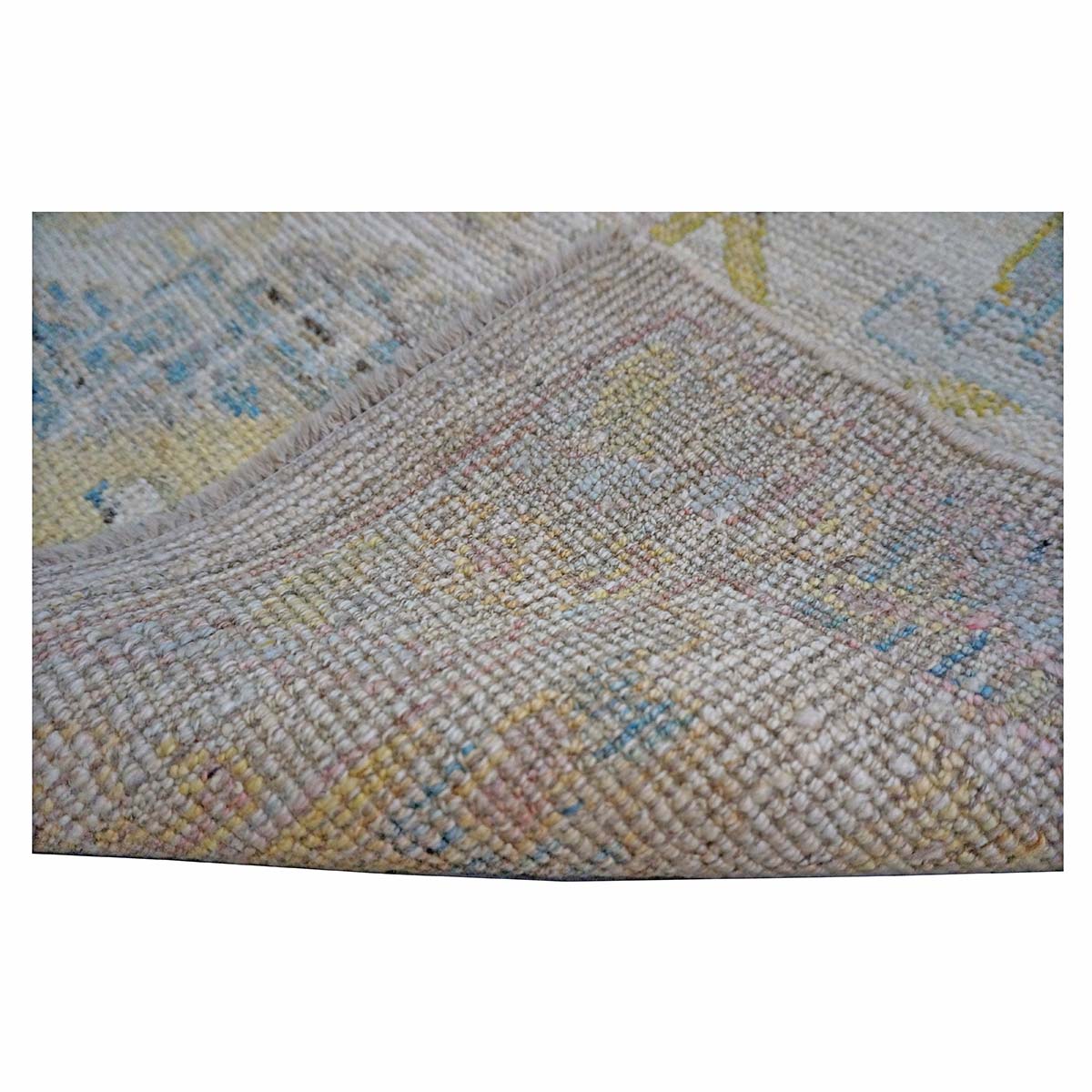 21st Century Turkish Oushak 3X18 Gold, Ivory & Charcoal Handmade Runner Rug #1144145 image 6